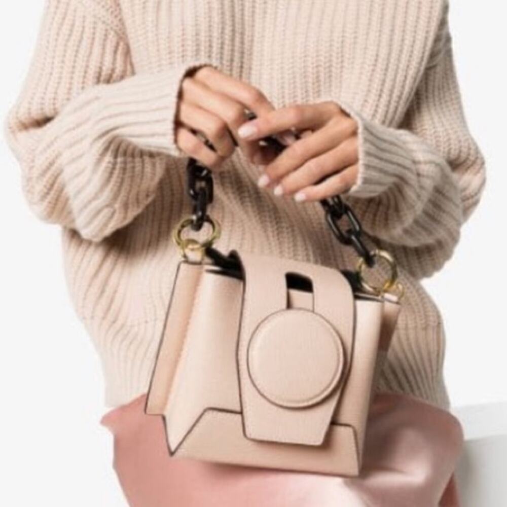 YUZEFI Leather Daria ShouldernBag in Blush - $545.